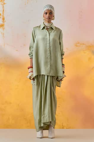 Aseem Kapoor Atri Beaded Straight Shirt 