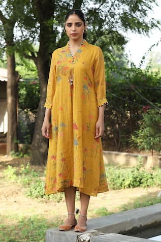 Label Kinjal Modi Floral Bloom Print Dress 