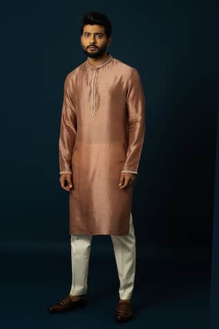 Yoseba Sienna French knot Embroidered Kurta With Pyjama 