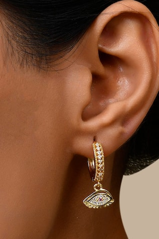 Evil Eye Charm Earrings 