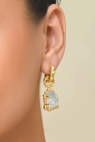 Aquamarine Sorcery Stone Embellished Drops 