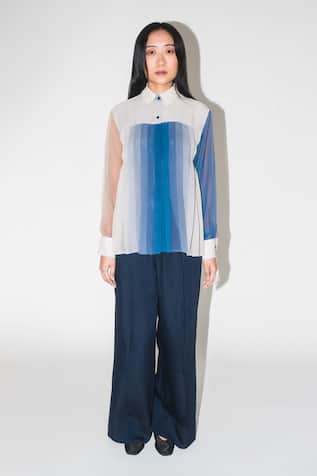 Leh Studios Gradient Pleated Designer Top 