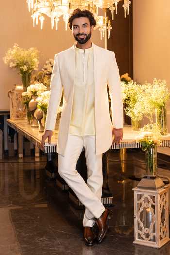 Amit Arora Hand Embroidered Jacket With Kurta Set 