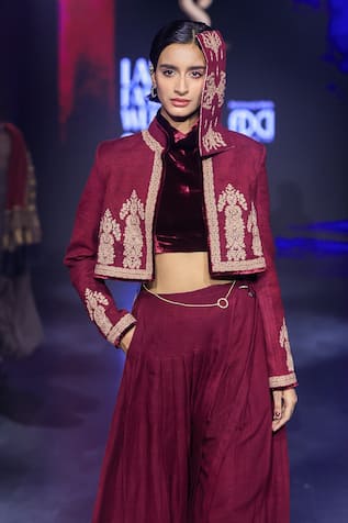 Shruti Sancheti Embroidered Crop Jacket 