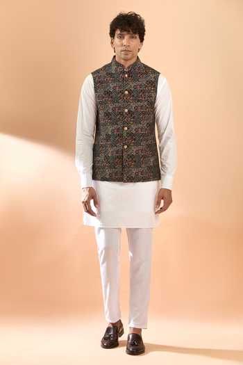 Spring Break Abstract Foil Print Black Bundi 