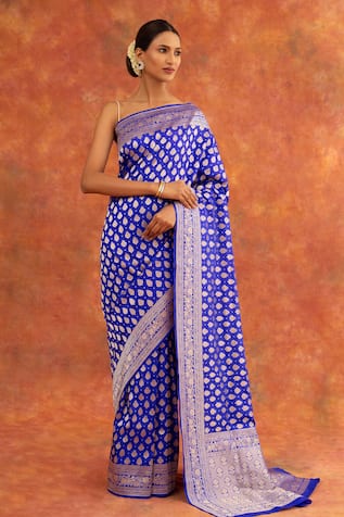 Neitri Seaholy Handwoven Saree With Running Blouse 