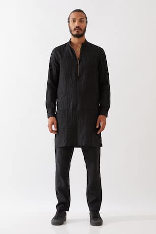 Son Of A Noble Snob Mateo Pintuck Texture Kurta With Trouser 