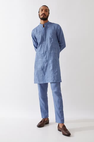 Son Of A Noble Snob Ethan Pintucked Kurta With Trouser 