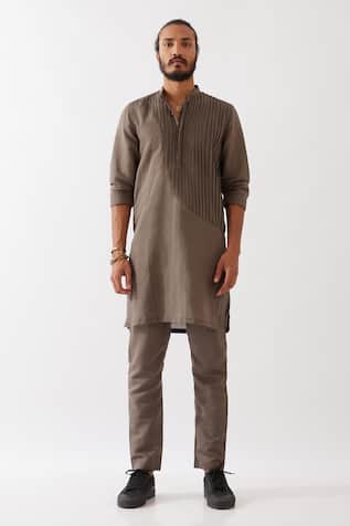 Son Of A Noble Snob Cooper Pleated Panel Kurta With Trouser 