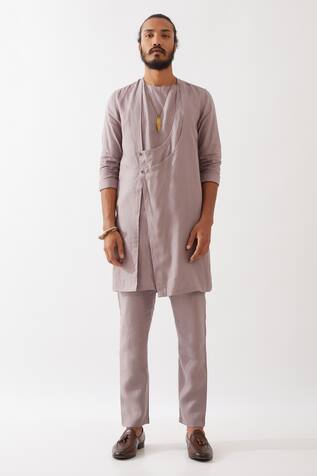 Son Of A Noble Snob Brooks Asymmetric Kurta With Trousers 