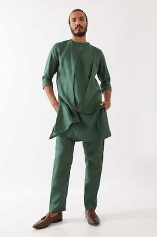 Theo Asymmetric Kurta With Trousers 