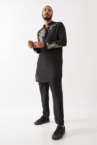 Son Of A Noble Snob Brody Pipe Embroidered Kurta & Trouser Set 
