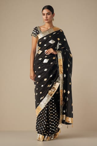 Gulabo by Abu Sandeep Diamond Pattern Gota Work Saree 