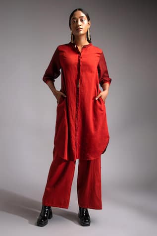 Jayati Goenka Celestial Solid Kurta With Trouser 