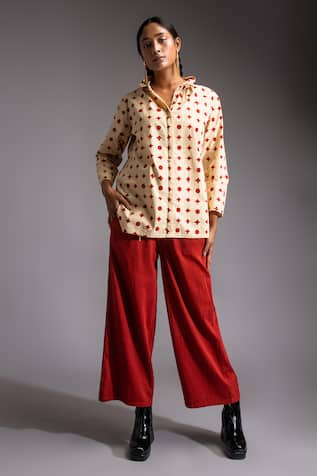 Jayati Goenka Dusk Seeker Handblock Print Shirt With Trouser 