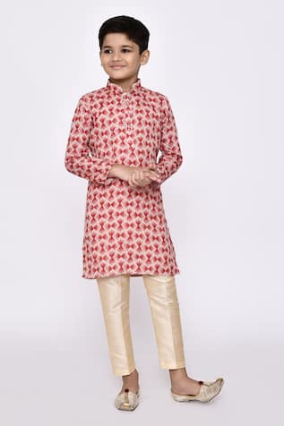 Arihant Rai Sinha Geometric Pattern Kurta With Pyjama 