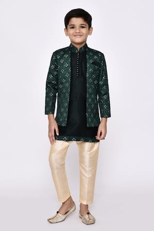 Sequin Embroidered Sherwani & Pyjama Set 