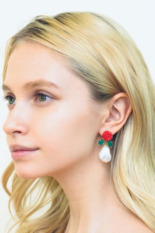 La Vie En Rose Embellished Earrings 