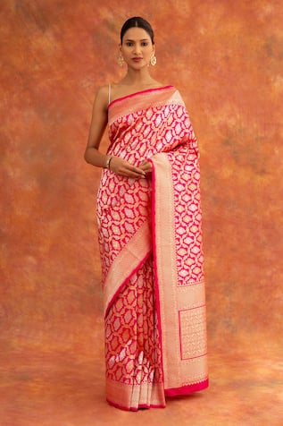 Neitri Peony Handwoven Saree With Running Blouse 