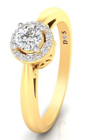 18kt Yellow Gold Diamond Studded Ring 
