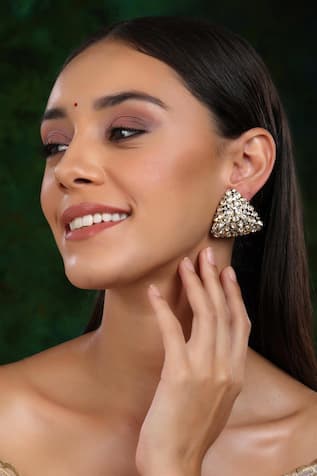 Ruby Raang Kundan Prism Dual Toned Studs 