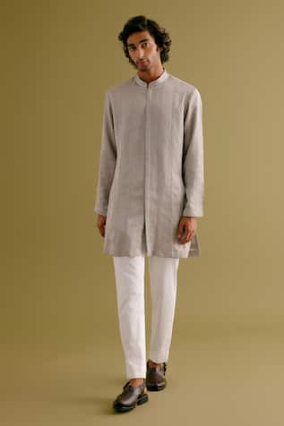 Devnaagri Dori Embroidered Straight Kurta With Pant 