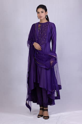 Monika Mathuria Datta Embroidered Anarkali Set 