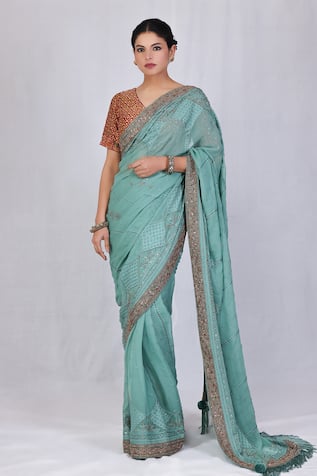 Monika Mathuria Datta Zoya Dori & Bead Work Saree 