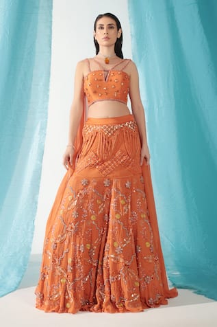 Shweta Aggarwal Ambrosia Embroidered Lehenga With Blouse 