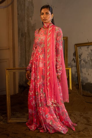 SSHILPA SAMRIYA Floral Print Anarakali With Dupatta 