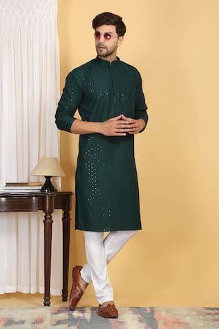 Aham-Vayam Aham Thread Embroidered Kurta Set 