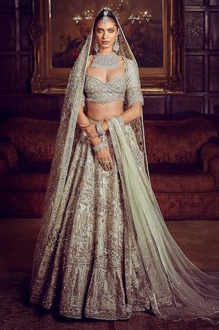 MATSYA The Morbagh Embroidered Bridal Lehenga Set 