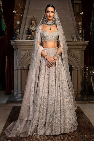 MATSYA The Wanderlust Starlight Masai Dori Work Bridal Lehenga Set 