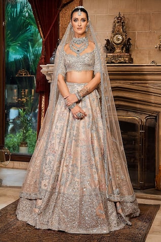 MATSYA The Flamingo Embroidered Bridal Lehenga Set 