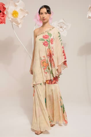 PREETI MEHTA Floral Print Top With Pant 