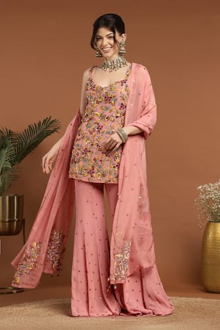 RIRASA Gul Embroidered Kurta Sharara Set 