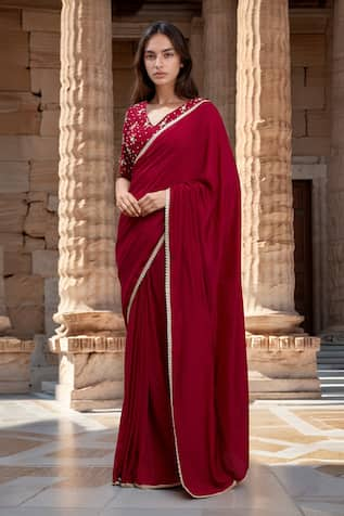 Samyukta Singhania Chanderi Silk Saree With Floral Embroidered Blouse 