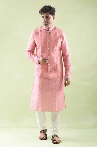 Arihant Rai Sinha Floral Print Bundi Kurta Set 