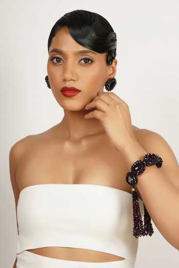 Bijoux By Priya Chandna Amethyst Crystal Bracelet 