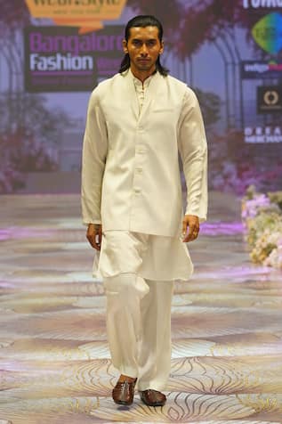 Chanderi Silk Bundi & Kurta Set 