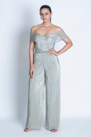 ORU PRET Shimmer Pleated Jumpsuit 