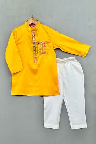 Label Neeti Thread Embroidered Kurta With Pant 