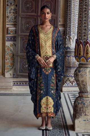 Kalista Saisha Phoolbahar Print & Embellished Kaftan 