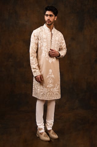 Char Chaand Kashmiri Aari Bloom Embroidered Kurta 