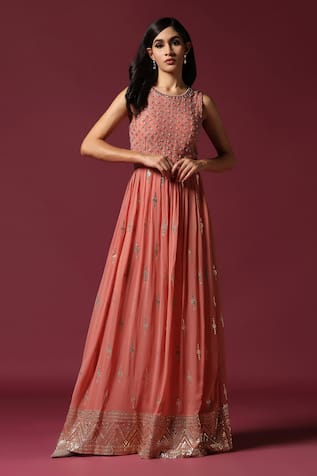 Two Sisters By Gyans Gota Patti Embellished Anarkali 