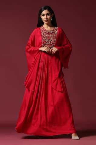 Two Sisters By Gyans Zari Yoke Embroidered Gown 