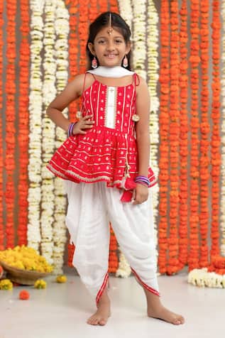 Free Sparrow Tie-up Peplum Kurta & Dhoti Pant Set 