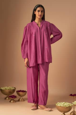 Cupid Cotton Shaheen Gathered Tunic With Pant 