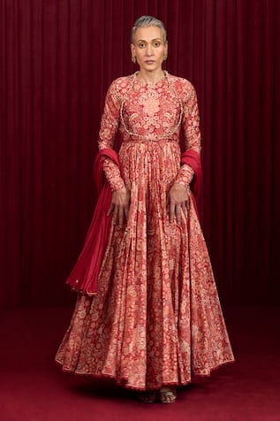 Ridhi Mehra Tempo Floral Print Anarkali With Dupatta 