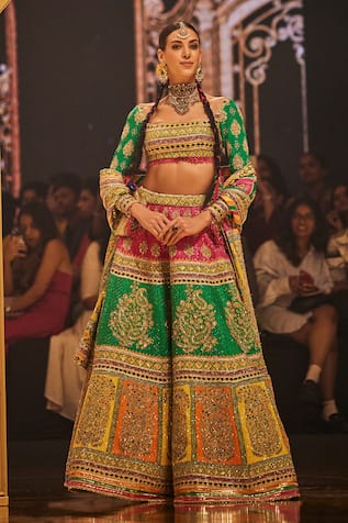 The Royaleum Mirror Embroidered Lehenga & Blouse Set 